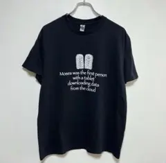GILDAN ギルダン Tシャツ L 黒 モーセ ジョーク パロディ 古着のサムネイル