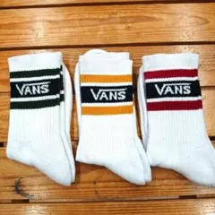 【美品】VANS ラインソックス 3足セット ライン入り　キムタクのサムネイル