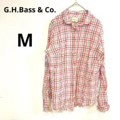G.H.Bass & Co.【M】チェックシャツ ピンク系 長袖