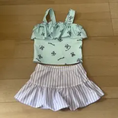 クマプリント水着 セパレート　110cm