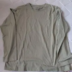 無印良品 長袖Tシャツ カーキ XL