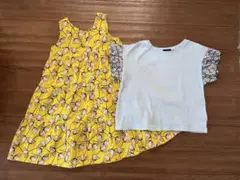 グリーンレーベルリラクシング⭐︎ワンピース&Tシャツ2点セット 125センチ