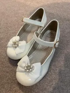 【any FAM】リボンパールフォーマルシューズ22cm