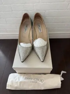 JIMMY CHOO シルバー ゴールドのパンプス