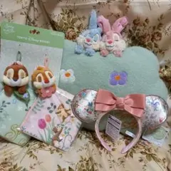 スプリングインザエアー　チップ&デール　とんすけ　イースター　クッション　タオル