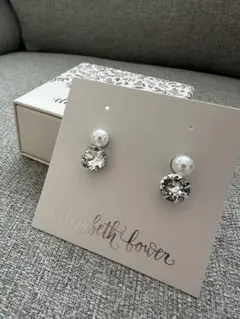 Elizabeth bower Duet Stud イヤリング シルバー - メルカリ