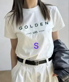 限定②❣️JUNG KOOK★Tシャツ【Sサイズ】【ホワイト✖️ダークグリーンロゴ】のサムネイル