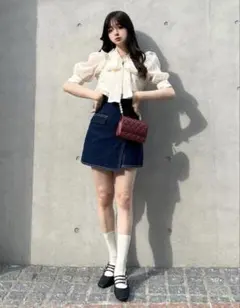 snidel ハイウエストキュロットショートパンツ