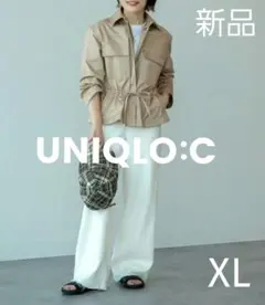 新品 ユニクロ コットンブレンド ドローストリングジャケット