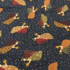 moda 天使柄 クリスマス生地 ネイビー