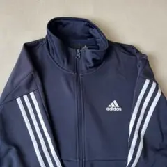 adidas 長袖ジャージ　紺色