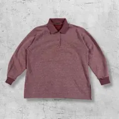 トレーナー スウェット 襟付き 花柄のワンポイント刺繍 古着