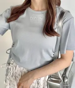 olive des olive 袖ドロストTシャツ