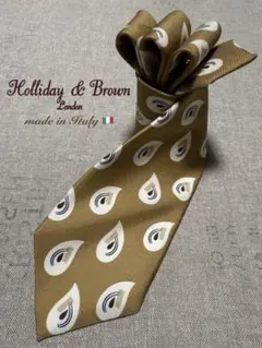 新品】Holliday & Brown／ペイズリー／ウールプリント／グリーン