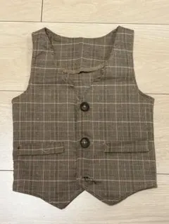 ベビー用　チェック柄フォーマルスーツセット