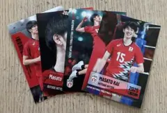 甲斐優斗 バレーボール男子日本代表 2025 レギュラーカード4枚コンプ