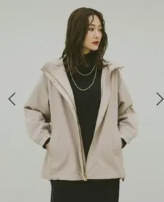 【今季 新品】GLOBAL WORK　防風多機能マウンテンパーカー M ベージュ