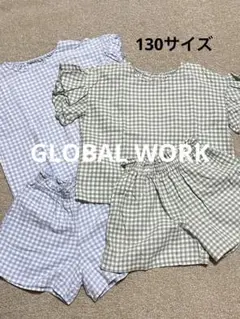 GLOBAL WORK/半袖セットアップ2枚セット