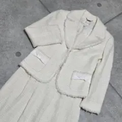 美品　ハロッズ　スーツ　ツイード　ホワイト　1 パーティー