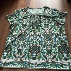 美品 レリアン 13+ シアーカットソー レオパード フリル チュール ラメ 