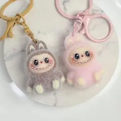 labubu ラブブぬいぐるみ キーホルダー 2個セット