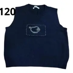familiar ネイビー ノースリーブベスト 120 お受験ベスト