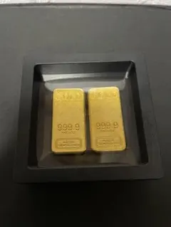 高級感抜群 レプリカ ゴールドバー 2枚セット 金 インゴット 2nd
