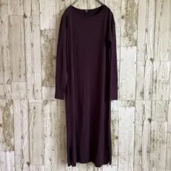UNIQLO ユニクロ ワンピース ニット 長袖 パープル S