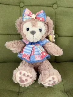 ハンドメイド。サテン&星☆チュールワンピース。ぬいぐるみバッジ