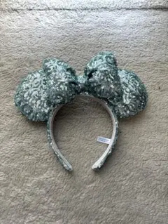 スパンコールカチューシャ　ミニー　ブルー