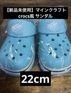 【新品未使用】マインクラフトクロックス風EVAサンダル22センチ