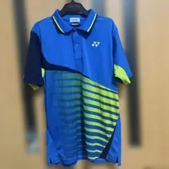 YONEX スポーツ ポロシャツ 青/緑　Ｌ