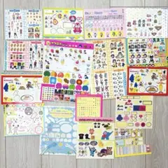 新品.中古／平成 雑誌 付録シール セット ピチレモン ニコラ レトロ 当時物