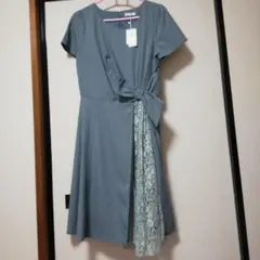 リボン　レース　ブルー系