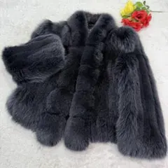 極肉厚 美品】サガフォックス クロップド ブルーフォックス 裏地総柄