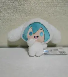 【美品】初音ミク×シナモロール ぬいぐるみ プライズ タグ付き