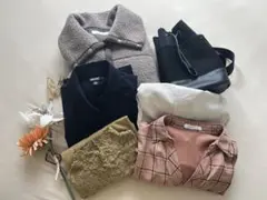 コーデ売りバック、アウター付き　まとめ売り　セットアップ 秋冬レディース服M〜L