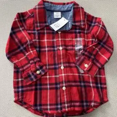 【新品】チェック柄シャツ★（12-18m）