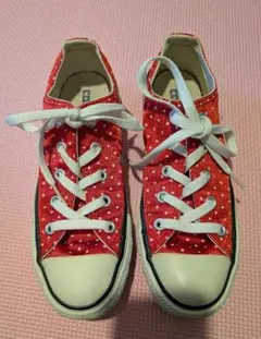 Converse All Star ドット柄 スニーカー レッド