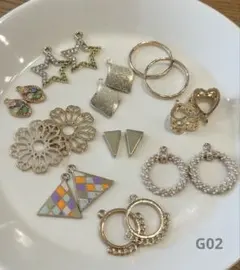 ゴールドチャーム10ペア　金属チャーム