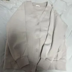 カーディガン アイボリー ポケット付き