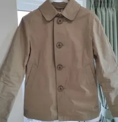 FIDELITY×BEAMS BOY フーデッド ショートコート ベージュ