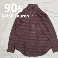 90s Ralph Lauren ブロード ノームコア 長袖シャツ 古着ゆるだぼ