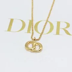 美品 Dior クリスチャンディオール CD ロゴ ゴールド ネックレス