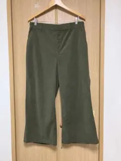 大きいサイズ レディース ワイドパンツカーキ 4L