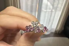 ミッキー型クリスタルピアス6個セット