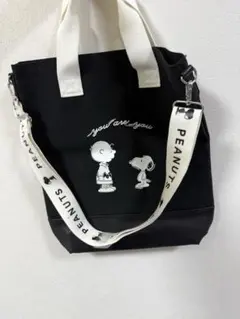 ユニバ ショルダーバッグ スヌーピー ブラック