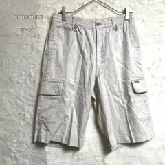 CROCODILEクロコダイル メンズ カーゴ ハーフパンツ アイボリーMサイズのサムネイル