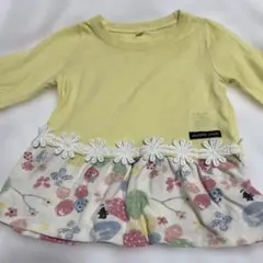 90㎝　黄色のワンピース風トップス