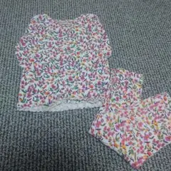 next 　花柄リブセットアップ　92cm